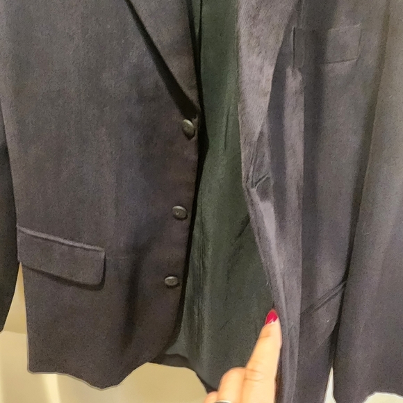 PERRY ELLIS men's Black Corduroy Blazer Size 40 Medium - Picture 7 of 15